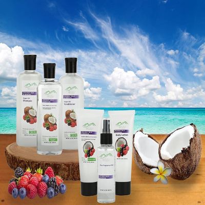 Premium Coconut and Berry 16-Piece Spa Bath and Body Gift Basket Image 1