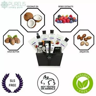 Premium Coconut and Berry 16-Piece Spa Bath and Body Gift Basket Image 2
