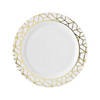 Premium Geometric Plastic Dinner Plates &#8211; 25 Ct. Image 1