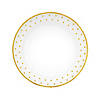 Premium Gold Dot Clear Plastic Dinner Plates - 25 Ct. Image 1