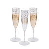 Premium Gold Dot Plastic Champagne Flutes - 25 Ct. Image 1