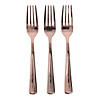 Premium Metallic Rose Gold Plastic Forks - 24 Ct. Image 1