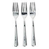 Premium Metallic Silver Plastic Forks - 24 Ct. Image 1