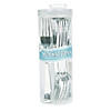 Premium Metallic Silver Plastic Forks - 24 Ct. Image 1