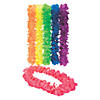 Premium Neon Large Petal Polyester Leis - 12 Pc. Image 1