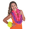 Premium Neon Large Petal Polyester Leis - 12 Pc. Image 1