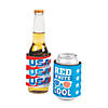 Premium Patriotic Neoprene Slap Can & Bottle Coolers - 6 Pc. Image 1