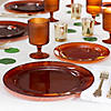 Premium Plastic Amber Ribbed Cup &amp; Tableware Kit &amp;#8211; 87 Pc. Image 1