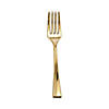 Premium Shiny Metallic Gold Mini Plastic Disposable Tasting Forks (600 Forks) Image 1