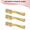 Premium Shiny Metallic Gold Mini Plastic Disposable Tasting Forks (600 Forks) Image 3