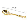 Premium Shiny Metallic Gold Mini Plastic Disposable Tasting Spoons (600 Spoons) Image 2