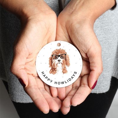 Preppy Dog Metal Ornament Cavapoo Image 1