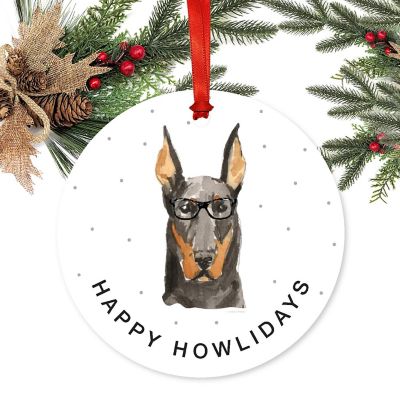 Preppy Dog Metal Ornament Doberman Image 1