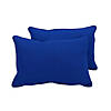 Presidio 12" x 20" Lumbar Indoor/Outdoor Pillow with Piping, 2-Pack - Brilliant Blue Image 1