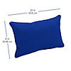 Presidio 12" x 20" Lumbar Indoor/Outdoor Pillow with Piping, 2-Pack - Brilliant Blue Image 4