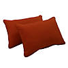 Presidio 12" x 20" Lumbar Indoor/Outdoor Pillow with Piping, 2-Pack - Burnt Orange Image 4