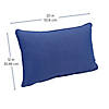 Presidio 12" x 20" Lumbar Indoor/Outdoor Pillow with Piping, 2-Pack - Denim Blue Image 4