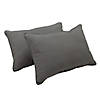Presidio 12" x 20" Lumbar Indoor/Outdoor Pillow with Piping, 2-Pack - Gray Image 4