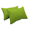 Presidio 12" x 20" Lumbar Indoor/Outdoor Pillow with Piping, 2-Pack - Lime Green Image 3