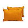 Presidio 12" x 20" Lumbar Indoor/Outdoor Pillow with Piping, 2-Pack - Marigold Image 1