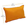 Presidio 12" x 20" Lumbar Indoor/Outdoor Pillow with Piping, 2-Pack - Marigold Image 4