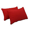 Presidio 12" x 20" Lumbar Indoor/Outdoor Pillow with Piping, 2-Pack - Red Image 3