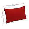 Presidio 12" x 20" Lumbar Indoor/Outdoor Pillow with Piping, 2-Pack - Red Image 4