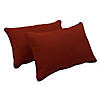 Presidio 12" x 20" Lumbar Indoor/Outdoor Pillow with Piping, 2-Pack - Rust Red Image 3