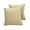 Presidio 15" x 15" Square Indoor/Outdoor Pillow with Piping, 2-Pack - Beige Sand Image 3