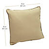 Presidio 15" x 15" Square Indoor/Outdoor Pillow with Piping, 2-Pack - Beige Sand Image 4
