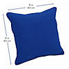 Presidio 15" x 15" Square Indoor/Outdoor Pillow with Piping, 2-Pack - Brilliant Blue Image 4
