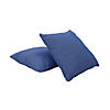 Presidio 15" x 15" Square Indoor/Outdoor Pillow with Piping, 2-Pack - Denim Blue Image 1