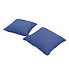 Presidio 15" x 15" Square Indoor/Outdoor Pillow with Piping, 2-Pack - Denim Blue Image 1