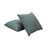 Presidio 15" x 15" Square Indoor/Outdoor Pillow with Piping, 2-Pack - Dusty Turquoise Image 1
