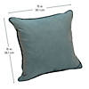 Presidio 15" x 15" Square Indoor/Outdoor Pillow with Piping, 2-Pack - Dusty Turquoise Image 4