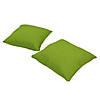 Presidio 15" x 15" Square Indoor/Outdoor Pillow with Piping, 2-Pack - Lime Green Image 3