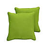 Presidio 15" x 15" Square Indoor/Outdoor Pillow with Piping, 2-Pack - Lime Green Image 4