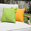 Presidio 15" x 15" Square Indoor/Outdoor Pillow with Piping, 2-Pack - Marigold Image 3
