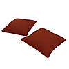 Presidio 15" x 15" Square Indoor/Outdoor Pillow with Piping, 2-Pack - Rust Red Image 1