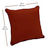 Presidio 15" x 15" Square Indoor/Outdoor Pillow with Piping, 2-Pack - Rust Red Image 4