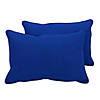 Presidio 16" x 24" Lumbar Indoor/Outdoor Pillow with Piping, 2-Pack - Brilliant Blue Image 1