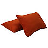 Presidio 16" x 24" Lumbar Indoor/Outdoor Pillow with Piping, 2-Pack - Burnt Orange Image 1