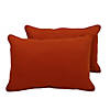 Presidio 16" x 24" Lumbar Indoor/Outdoor Pillow with Piping, 2-Pack - Burnt Orange Image 1