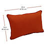 Presidio 16" x 24" Lumbar Indoor/Outdoor Pillow with Piping, 2-Pack - Burnt Orange Image 4
