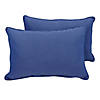 Presidio 16" x 24" Lumbar Indoor/Outdoor Pillow with Piping, 2-Pack - Denim Blue Image 2