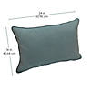 Presidio 16" x 24" Lumbar Indoor/Outdoor Pillow with Piping, 2-Pack - Dusty Turquoise Image 2