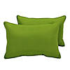 Presidio 16" x 24" Lumbar Indoor/Outdoor Pillow with Piping, 2-Pack - Lime Green Image 1