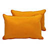 Presidio 16" x 24" Lumbar Indoor/Outdoor Pillow with Piping, 2-Pack - Marigold Image 1