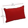 Presidio 16" x 24" Lumbar Indoor/Outdoor Pillow with Piping, 2-Pack - Red Image 4