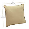 Presidio 18"x 18" Square Indoor/Outdoor Pillow with Piping, 2-Pack - Beige Sand Image 4